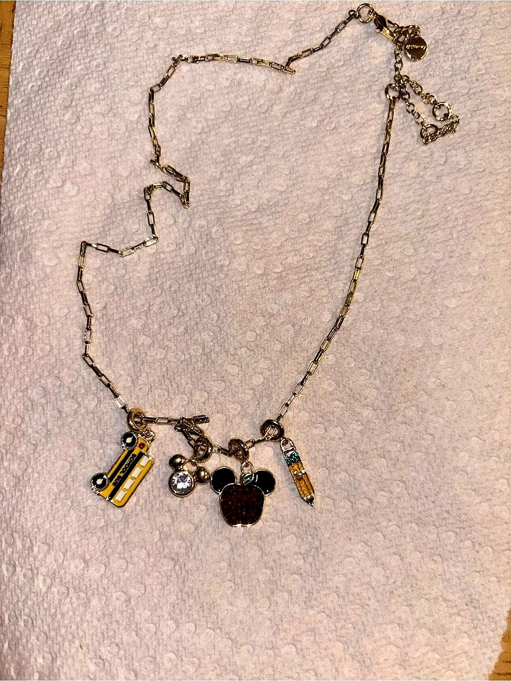 Disney Teacher/Back to School Charm Necklace